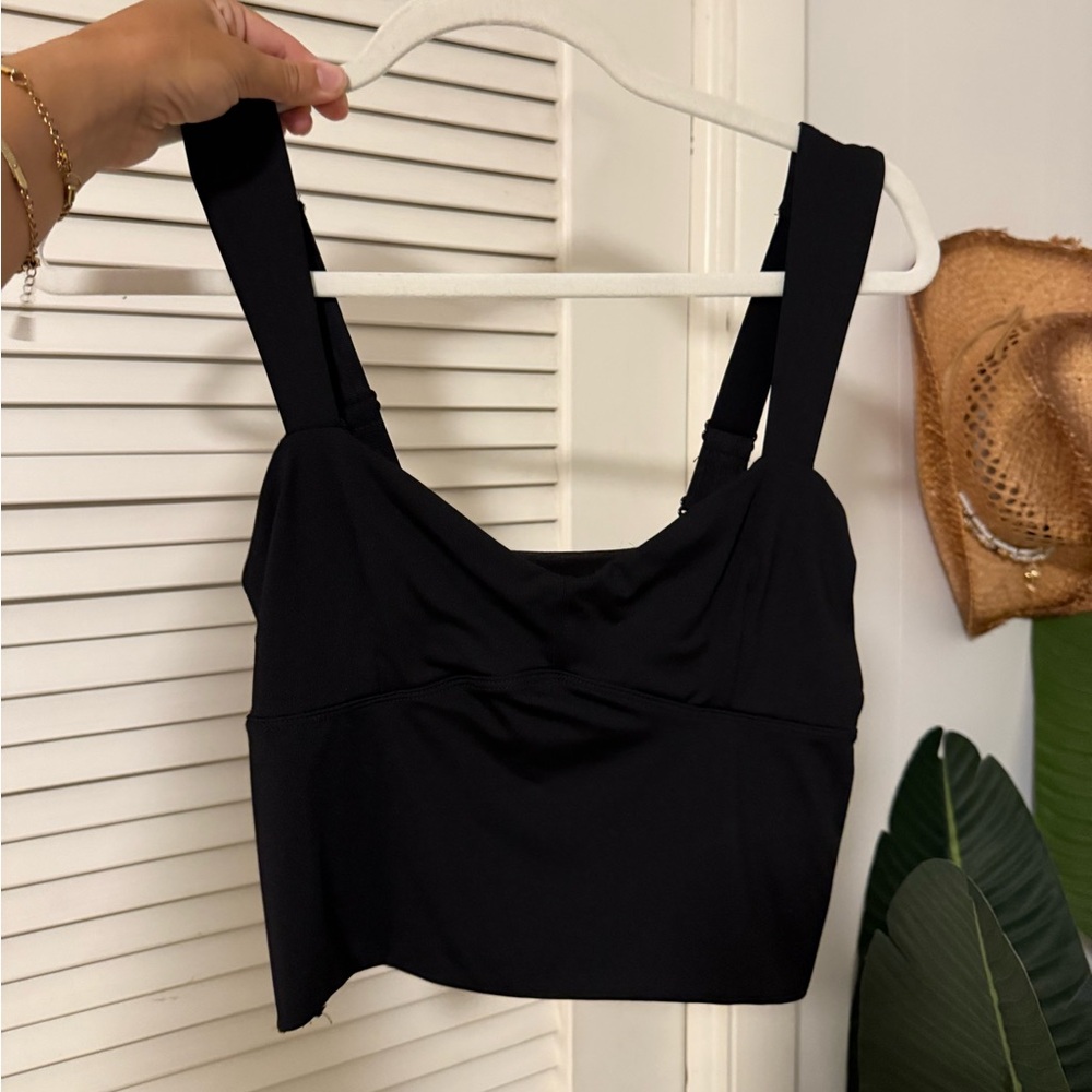 Forever 21 Black V-Neck CropTop